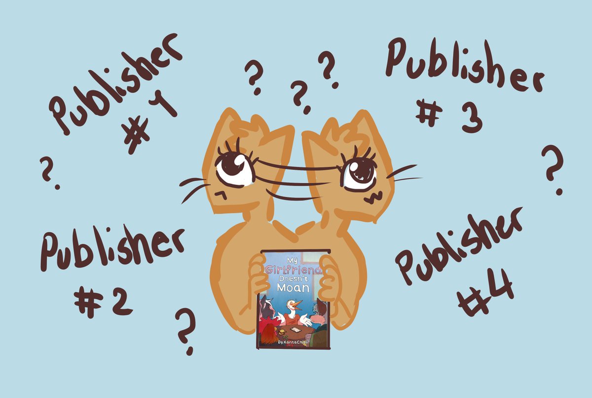 FURRY COMIC PUBLISHERS IN USA? 

 I've said multiple times that I wanted to try getting My Girlfriend Doesn't Moan published and since so many of you readers are from USA I wanted to hear if any of you have any experience with some publishers from there? Shoot me a message! :)