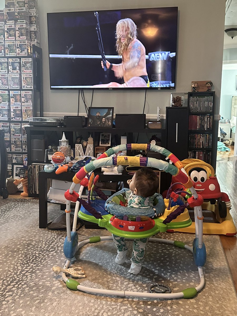 Little man is paying close attention to the “Learning Tree” <a href="/IAmJericho/">Chris Jericho</a>