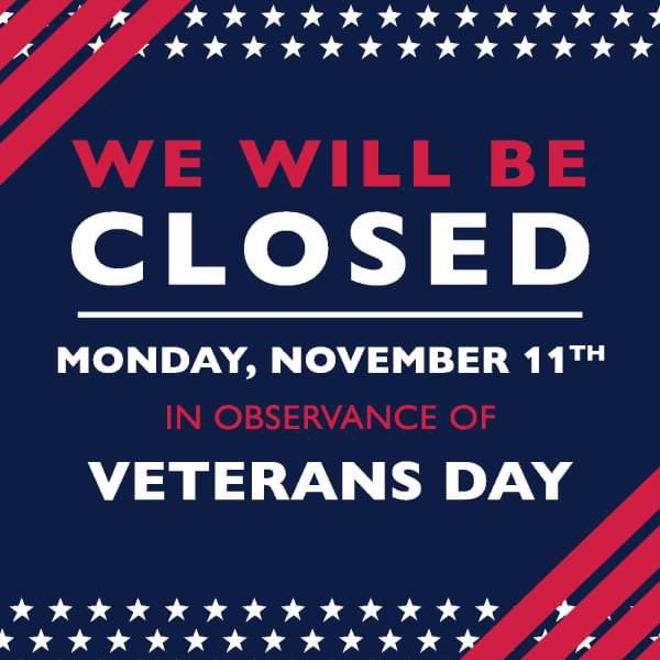 INDExSpokane's tweet photo. Our office will be closed on Monday, November 11th in observance of Veterans Day. https://t.co/WcJ1kWQ2W0