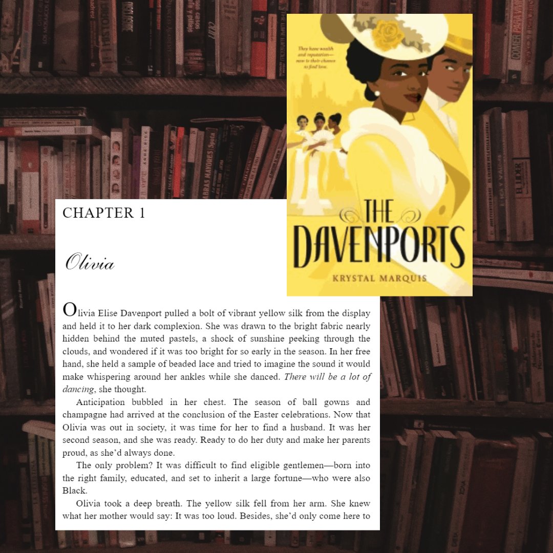 The Davenports are one of the few Black families of immense wealth and status in 1910 Chicago, and the two daughters, Olivia and Helen, are finding their way and finding love--even where they are not supposed to.
#FirstPageFriday