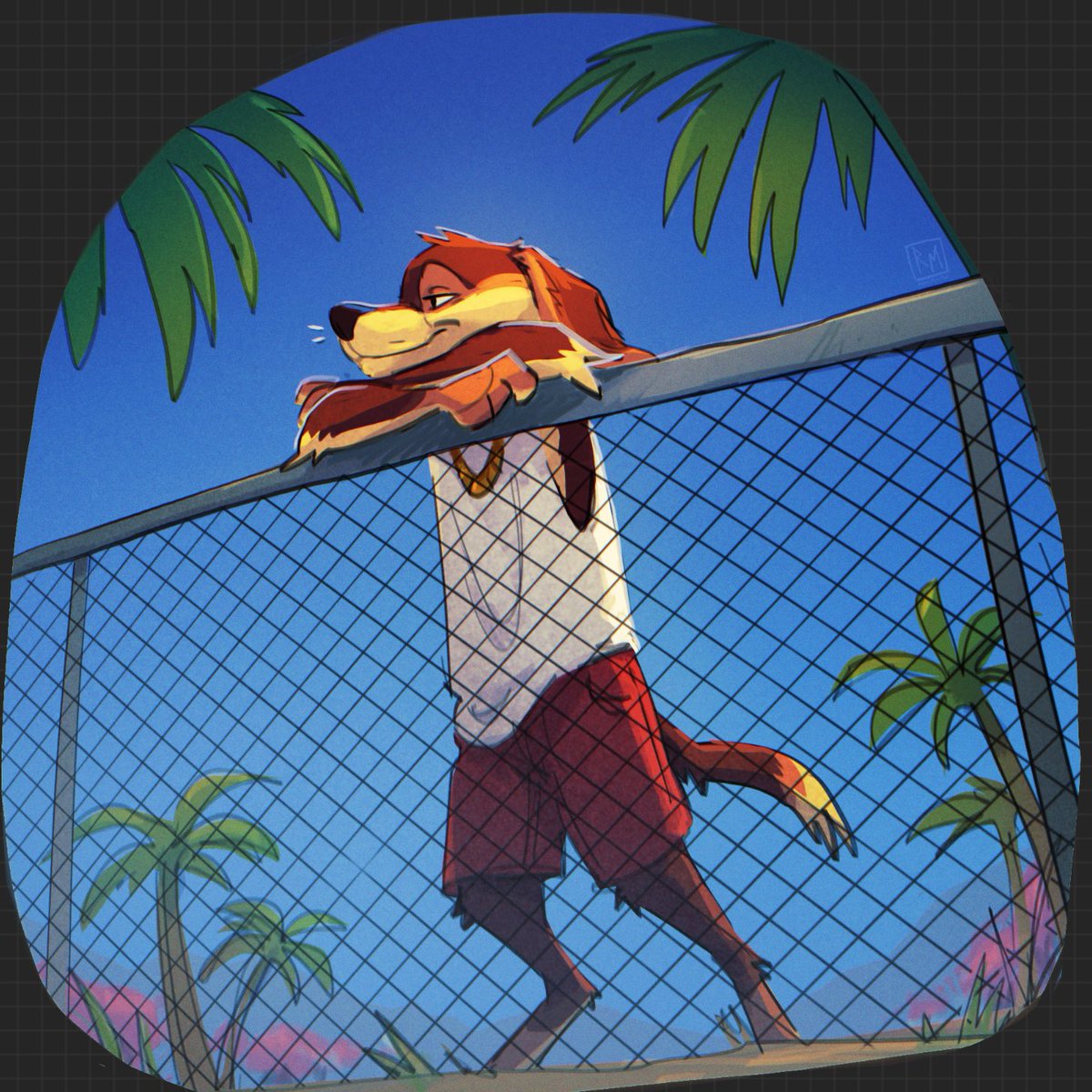 RowdyMushMutt's tweet photo. All we can do is take it day by day and stay together 
Wishing you all the best out there 

🌴🌸 -themed mini scenes I’ve done for cherryblossomdawg these past months⭐️ https://t.co/akhCL1rr53