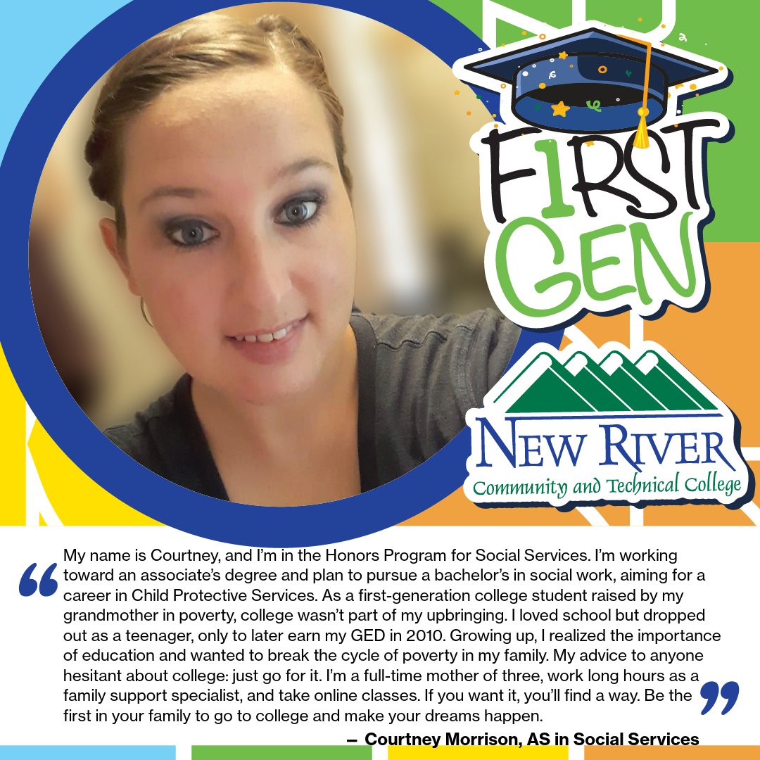 newriverctc's tweet image. First-generation students, you’re proof that anything is possible with dedication and heart. Here’s to you, your journey, and everything you’ve accomplished! 🏆🎉 #iamFirstGen