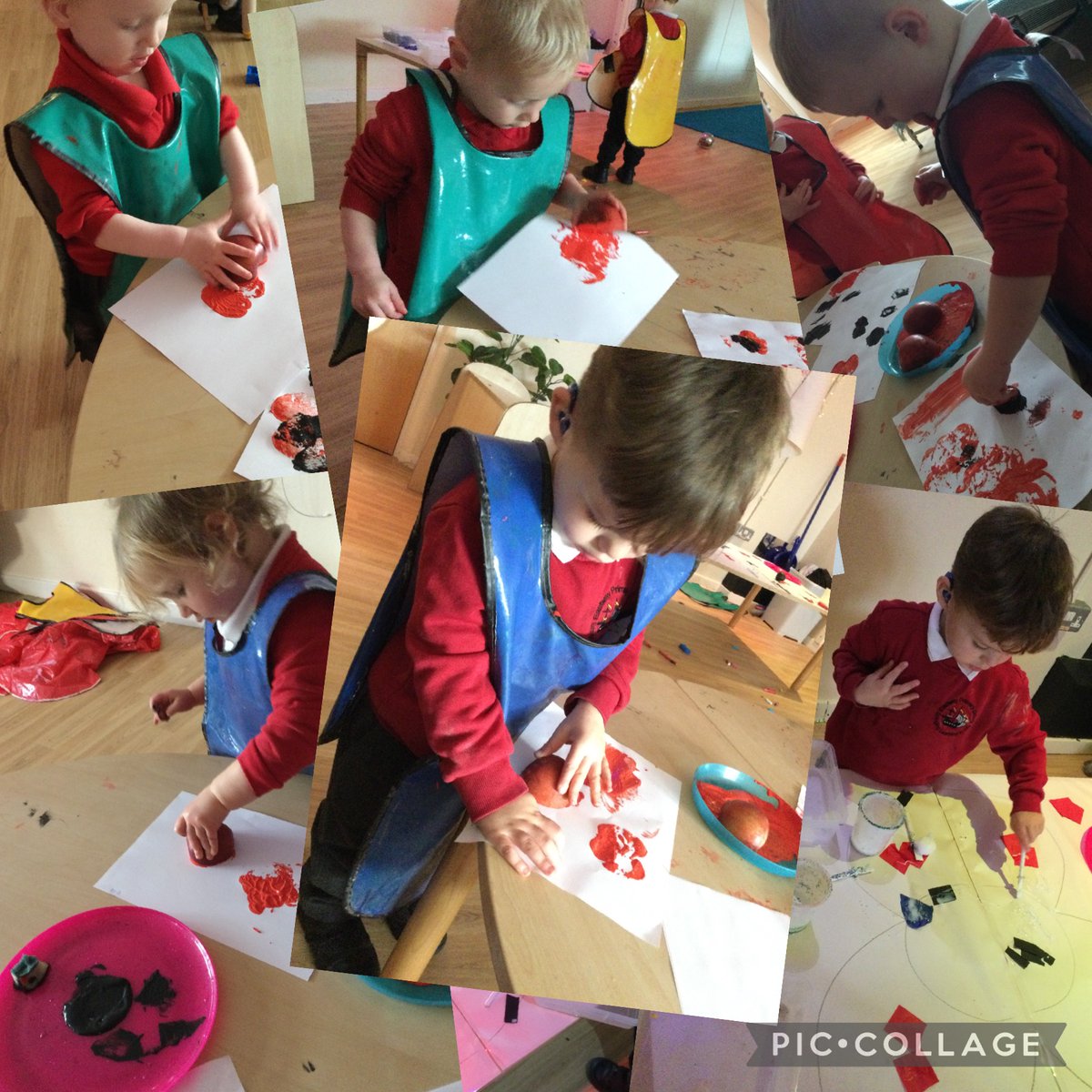 2yrOldExplorers's tweet photo. We have been busy making poppy pictures ready for Remembrance Sunday. We found an apple made a great poppy shape! https://t.co/pI2KC7h9fr