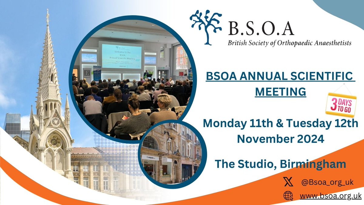 3 DAYS TO GO 

Last chance to buy your tickets for BSOA ASM 2024.

Register now: emdevents.eventsair.com/bsoa-2024/regpg