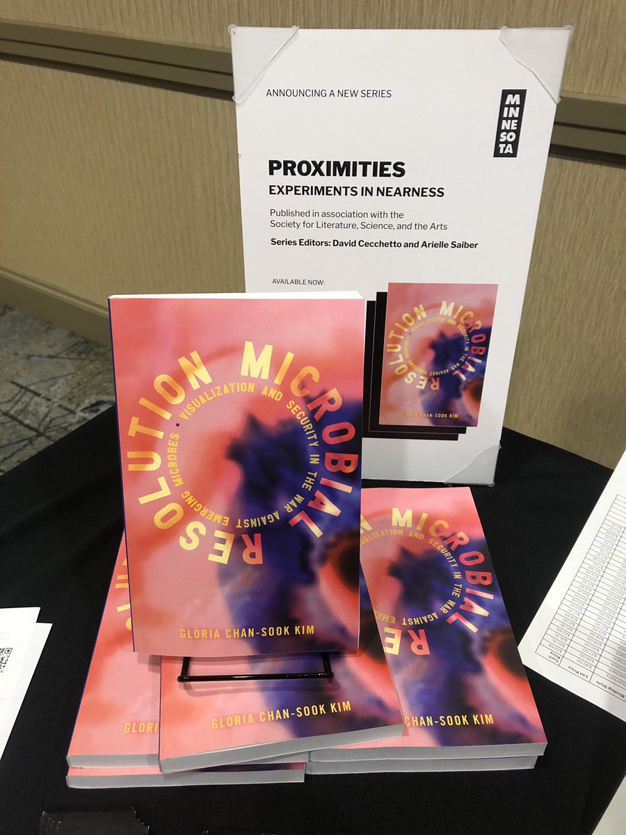 edmondchang's tweet photo. Seen at the @UMinnPress table at #SLSA2024 #ClimateDiasporas conference… the first #Proximities series book .@SocLitSciArts https://t.co/Ezl2aNieEd