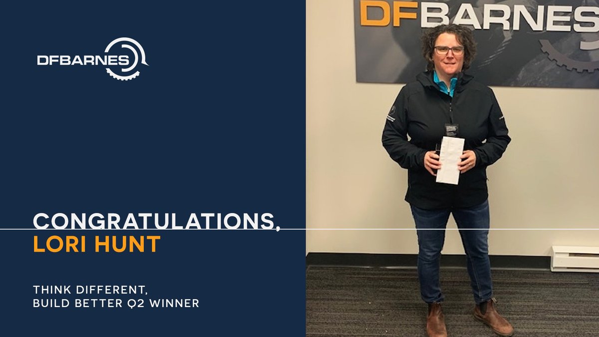Proud to announce Lori Hunt, Project Coordinator from our Fabrication division, as our Q2 winner of the “Think Different, Build Better” award!

Her innovative work on the “DNV Reefer Protection Frames” has truly set a new standard. Congrats, Lori! 👏 

#Innovation #DFBarnes