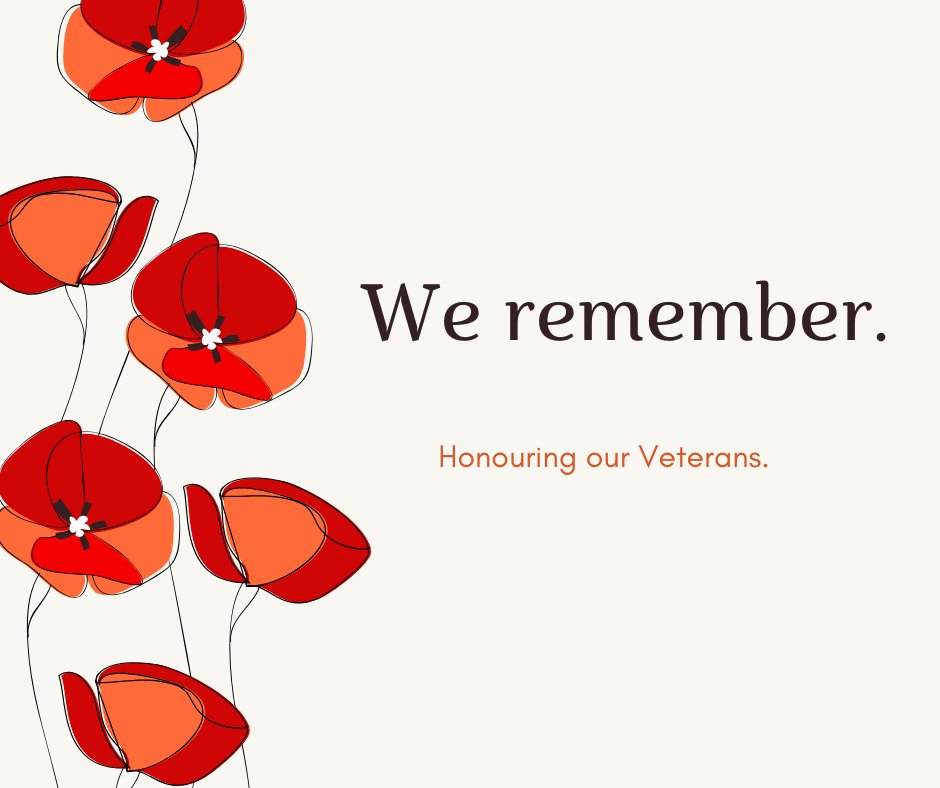 Lest we forget. We will be closed on Monday, November 11. See you back on Tuesday!
#remembranceday