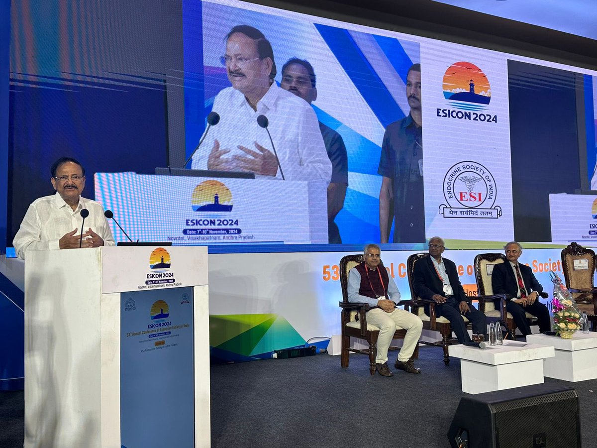 M Venkaiah Naidu (@mvenkaiahnaidu) on Twitter photo Pleased to attend #ESICON2024 the 53rd annual conference of the ESI the Endocrine Society of India (ESI) <a href="/IndiaESI/">Endocrine Society of India</a> in the coastal city of Visakhapatnam. I am told that ESI is the largest organization of Endocrinology in India with over 1500 qualified endocrinologists as its Pleased to attend #ESICON2024 the 53rd annual conference of the ESI the Endocrine Society of India (ESI) <a href="/IndiaESI/">Endocrine Society of India</a> in the coastal city of Visakhapatnam. I am told that ESI is the largest organization of Endocrinology in India with over 1500 qualified endocrinologists as its
