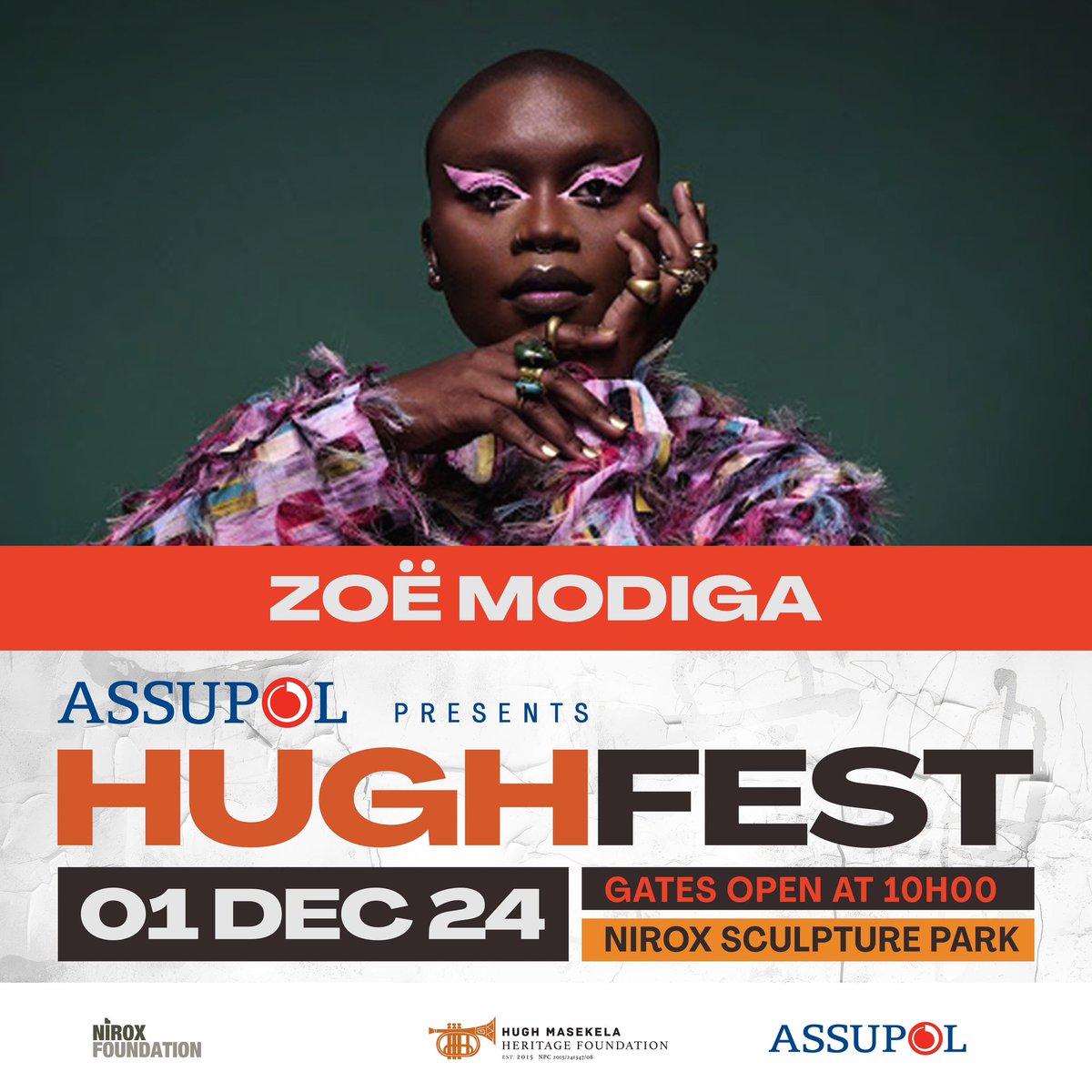 🎶 Catch Zoë’s electrifying performance at #HughFest2024! A true visionary blending African contemporary and Afrofuturistic sounds.

📅 Dec 1, 2024
⏰ 11:00 - 18:00 (Gates open at 10:00)
📍 Nirox Sculpture Park
🎟️ Link in bio

#AssupolServingThoseWhoServe