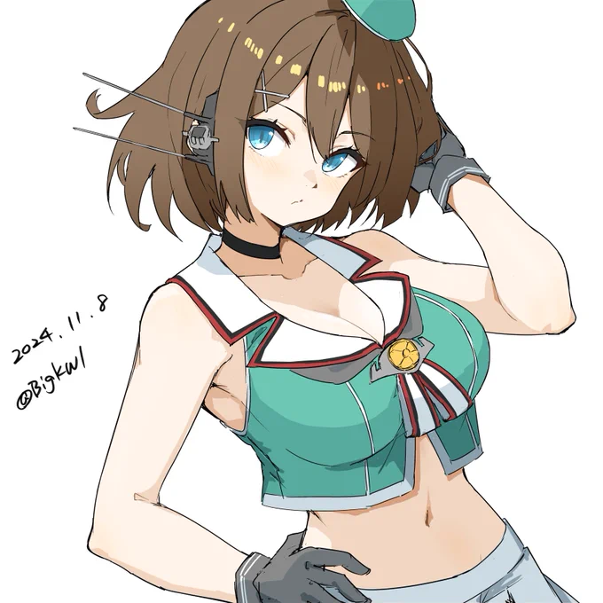 摩耶#艦これ版深夜の真剣お絵描き60分一本勝負 #艦これ版真剣お絵描き60分一本勝負_20241108 