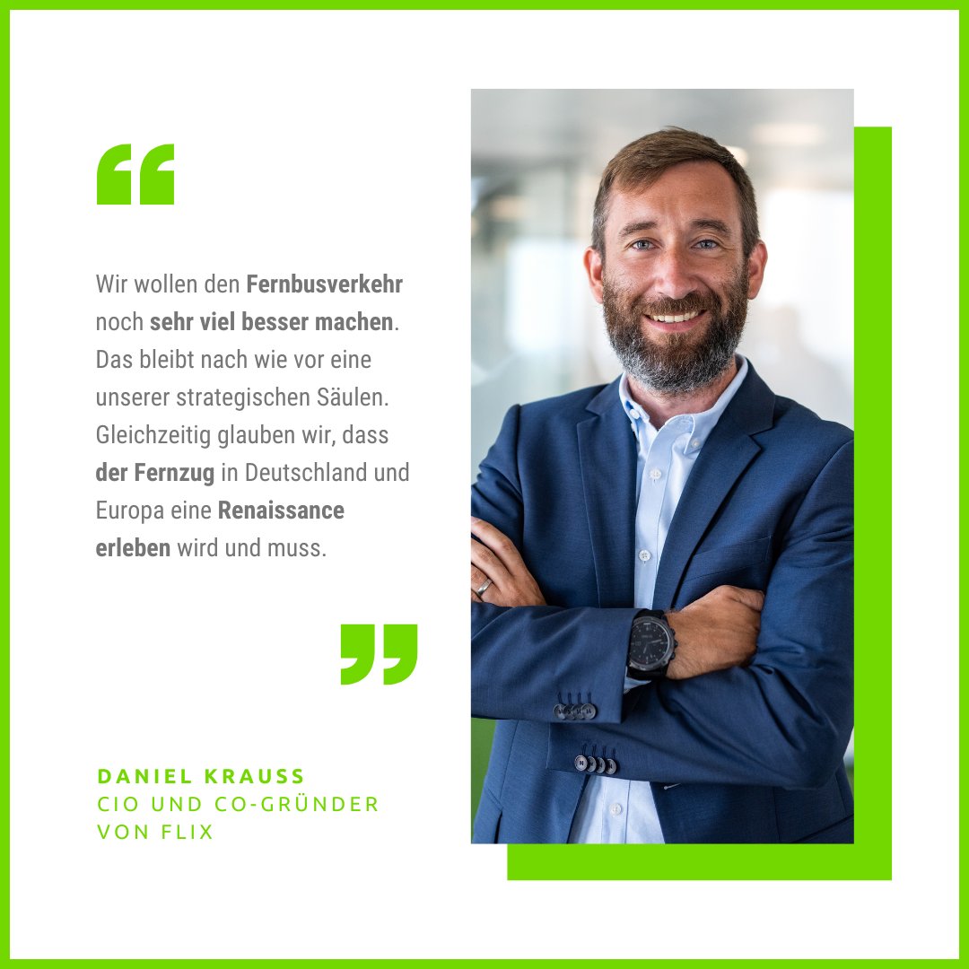 Wie ist #Flix eigentlich entstanden? Und wie geht es zukünftig mit #FlixBus und #FlixTrain weiter? Daniel Krauss, CIO und Co-Gründer von Flix, gibt im Podcast “The Founder’s Story” Einblicke in die Strategien, mit denen Flix Fernreisen verändert und wieso er nie – wirklich nie –