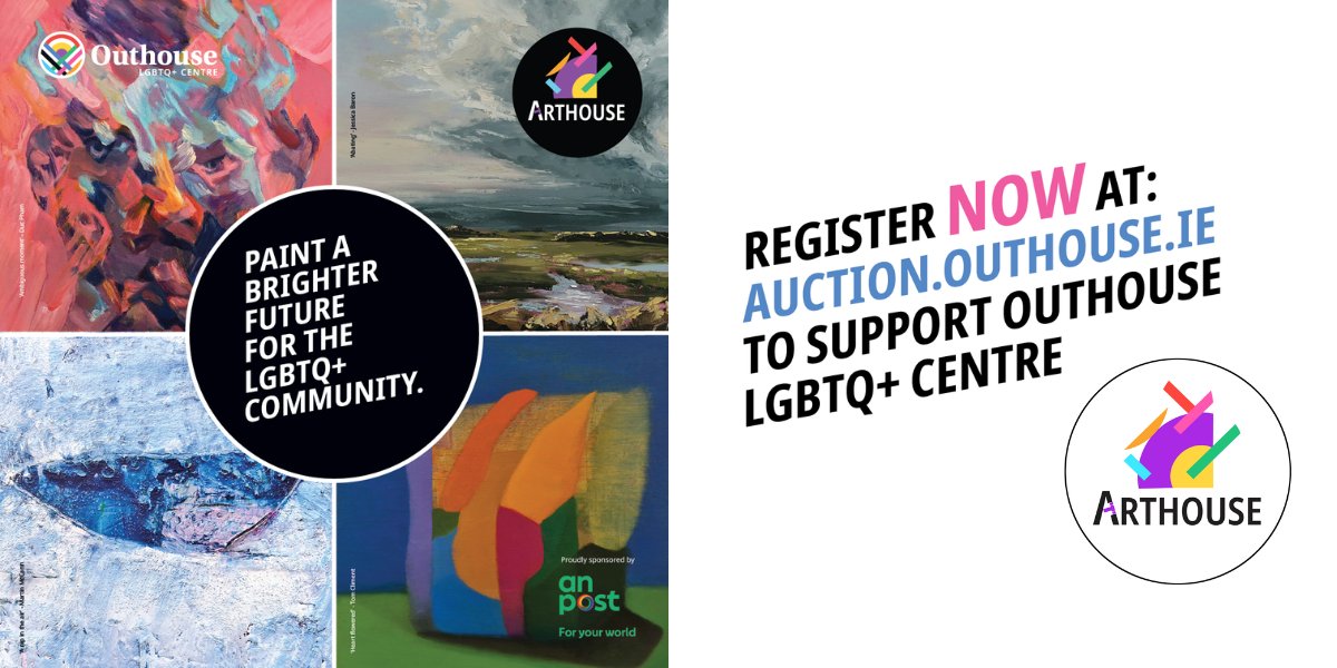 🌈 Art has the power to change lives, and so do you! Participate in #Arthouse2024 to raise vital funds for Outhouse LGBTQ+ Centre. 

Register to bid at auction.outhouse.ie and be part of this incredible cause.

360 artworks from 180+ amazing artists!

#OuthouseDublin