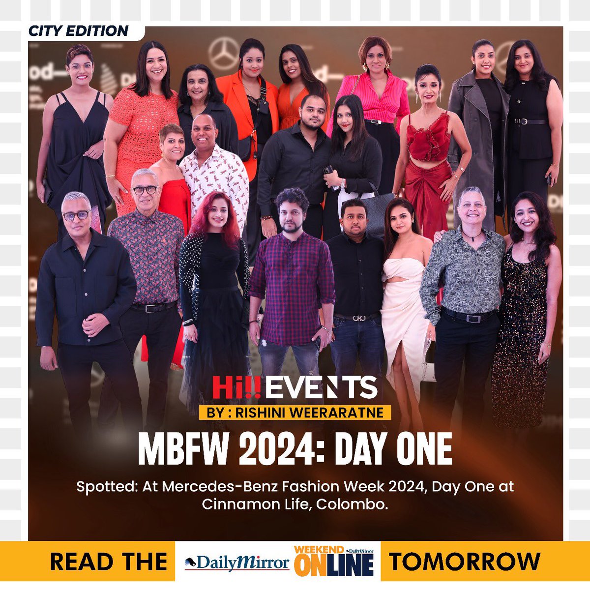 Dailymirror_SL's tweet photo. HI!! Events by Rishini Weeraratne 

MBFW 2024: Day One

Read the Daily Mirror Weekend Online City Edition Tomorrow! 

#MBFWSriLanka #RishiniWeeraratne #FashionWeek2024 #DailyMirrorWeekend #SriLankaFashion #FashionSpotlight #RunwayHighlights #StyleInnovation https://t.co/Bc5eNJkFHD