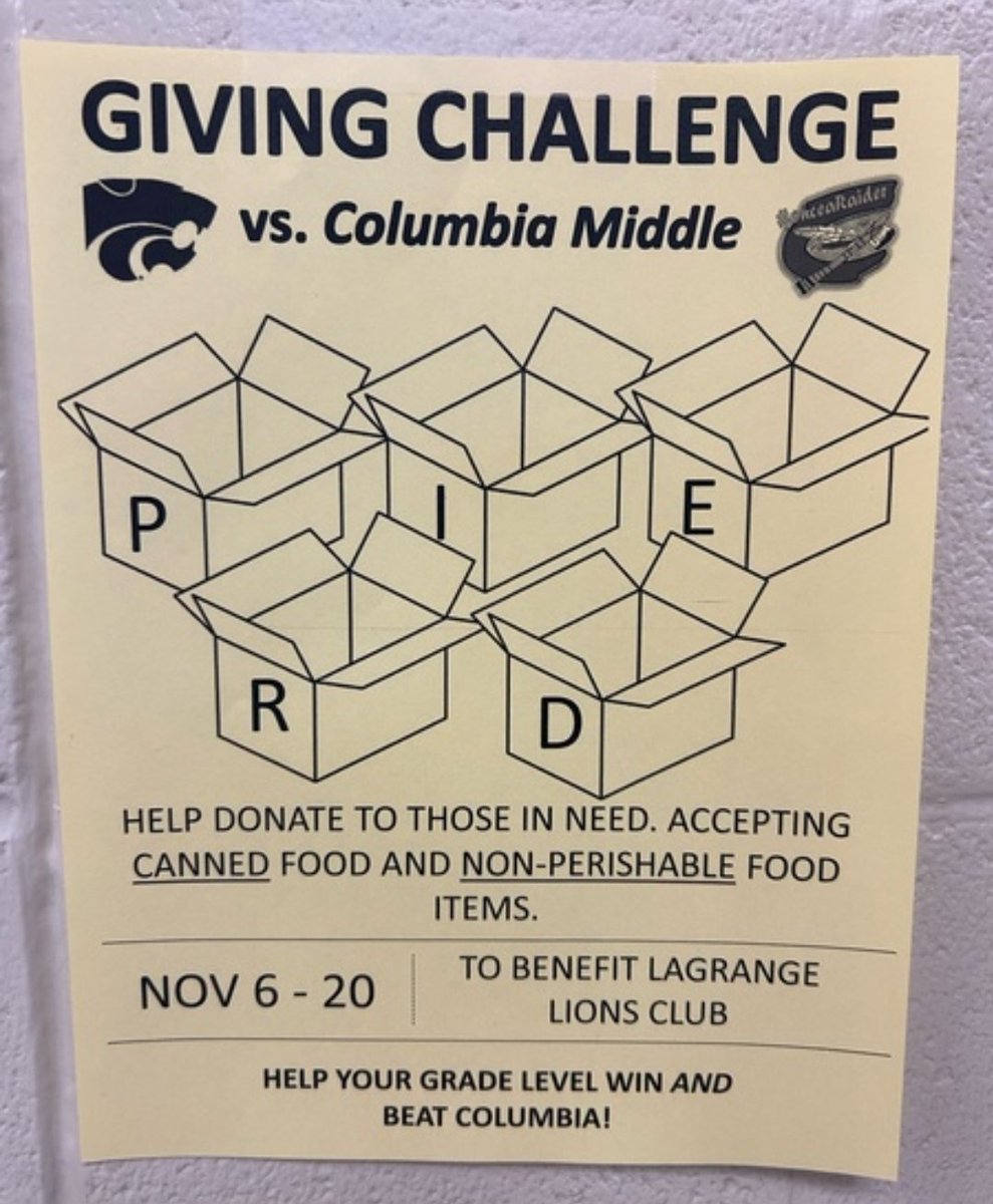 Let's Beat Columbia Middle and give back to our community!