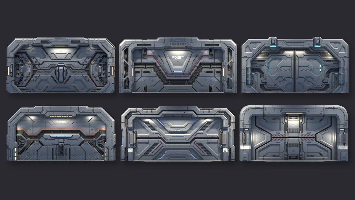 REX2017CG's tweet photo. Sci-Fi Door Kit Vol 01 Renew
There are 6 styles in total
1.3D model optimization
2. Add UVs ( local overlap )
3.4k PBR textures (6 shaders / 30 textures)
More production content:
https://t.co/gOsVyVv7qT https://t.co/W2KuBKupfv