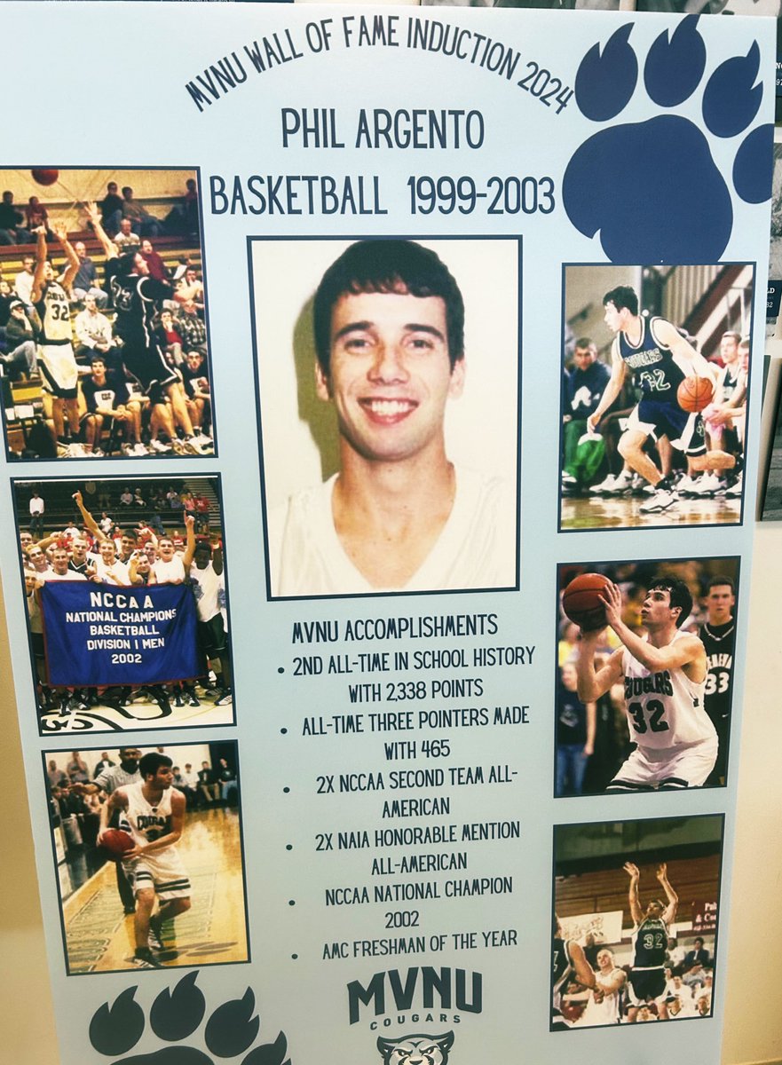EXCITED to celebrate MVNU legend Phil Argento tonight! Phil will be inducted into the 2024 Athletic Wall of Fame. Phil was one of the best 3p shooters in college 🏀 history! Congratulations to Phil and his family.