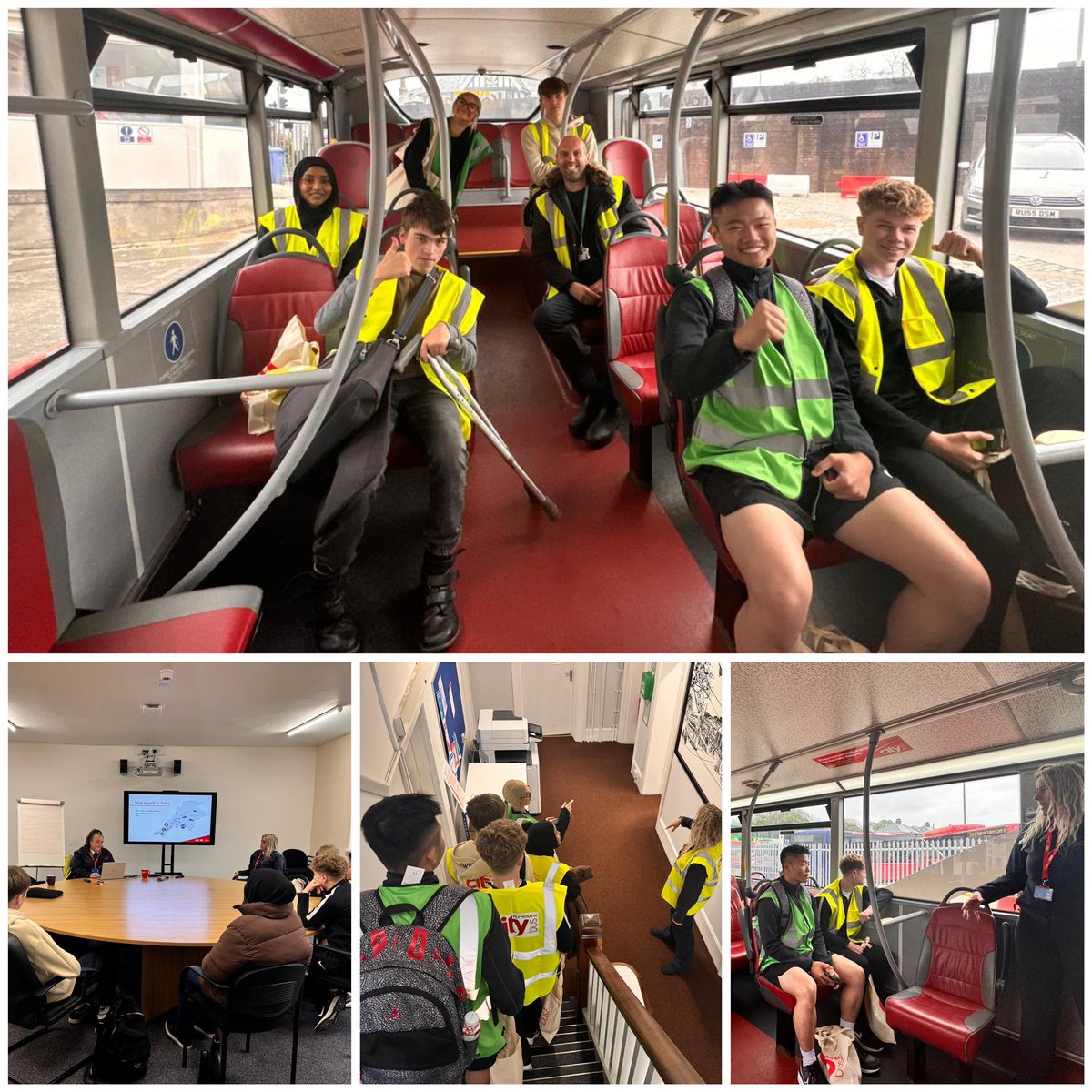 PlymLaunchpad's tweet photo. #GCW2024: Exploring Careers in Transport with @plymouthbus 🚌

Today’s group loved touring the city on a private bus. They learnt how drivers navigate the city’s roads to provide a safe, smooth, reliable journey for passengers and discussed the careers in sustainable transport 🙌 https://t.co/sQnA6sdik8
