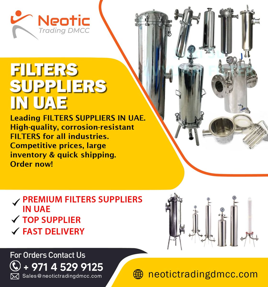 NeoticTrading's tweet photo. Top Filters Suppliers in UAE | Quality &amp; Fast Delivery | Neotic Trading DMCC.

Discover high-quality, corrosion-resistant filters from Neotic Trading DMCC,a leading filters supplier in UAE. We offer competitive prices, large inventory, and fast shipping for all industrial needs. https://t.co/2fSRcauWou
