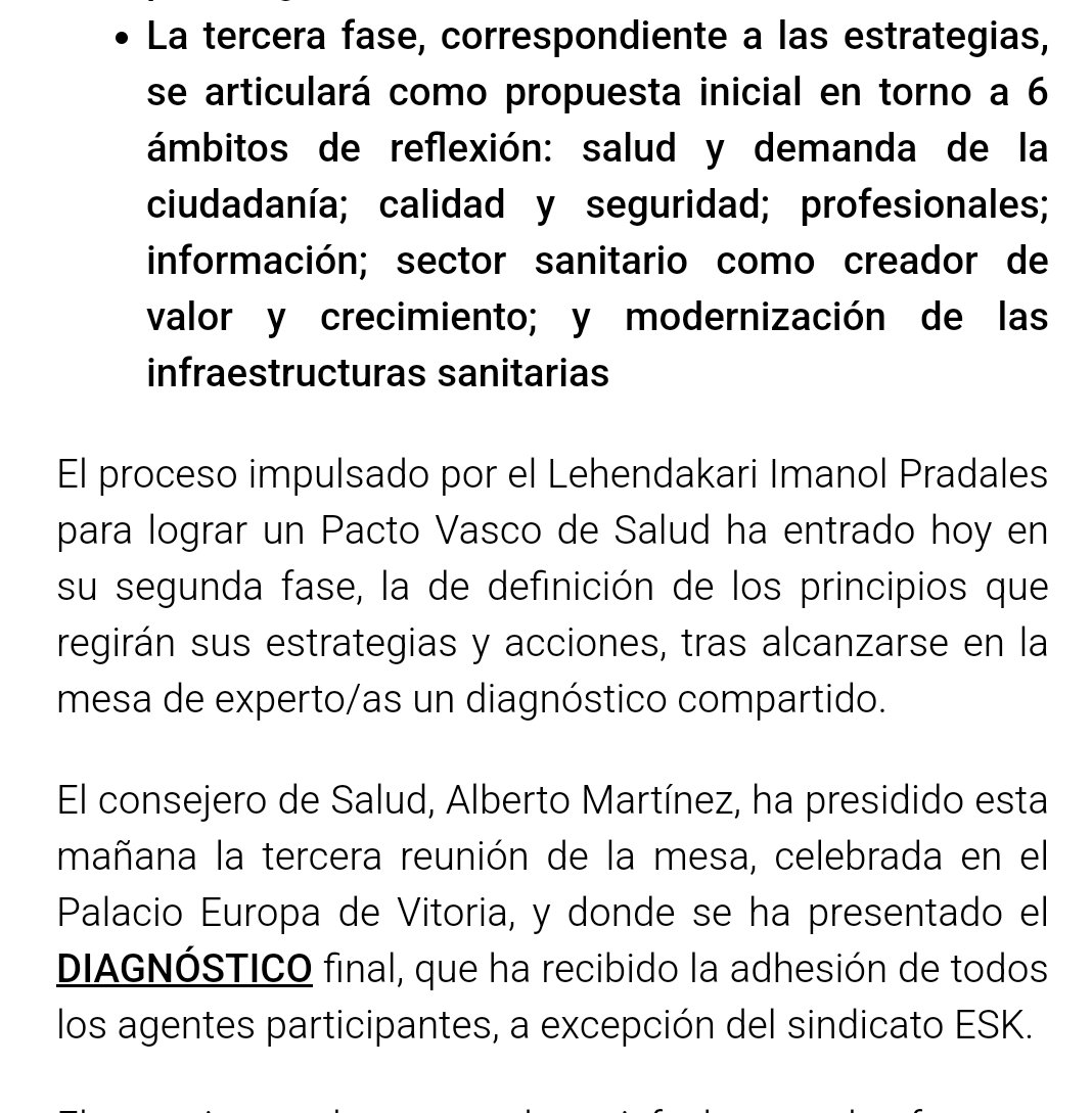 TrankartELA's tweet photo. @LABosakidetza @ELAOsakidetza @ELAsindikatua @ELAGasteiz_ @ELABilbo @ELAdonostia @ELA_Gurutzeta @ELAhezkuntza Pues el Gobierno Vasco no os debió de entender muy bien, porque a ESK lo han echado del Pacto por no estar de acuerdo con el diagnóstico y vosotros seguís dentro https://t.co/cInHQiATdr