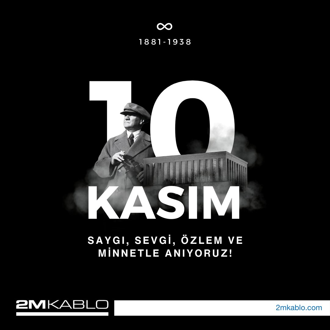 2mkablo's tweet photo. Saygı, sevgi, özlem ve minnetle anıyoruz!
.
.
.
We remember with respect, love, longing, and gratitude!
.
.
.
#2mkablo #10kasim #mustafakemalatatürk🇹🇷 https://t.co/hCj4JqeKnq