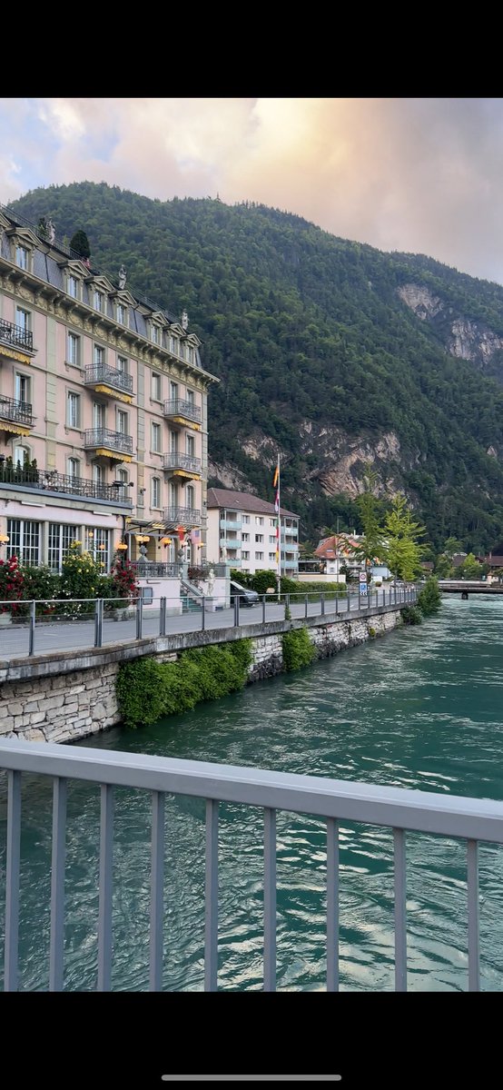 postcardsbySJ's tweet photo. Interlaken, Switzerland dipped in pastel sunset hues 🌅 https://t.co/hk6VyfIAxO
