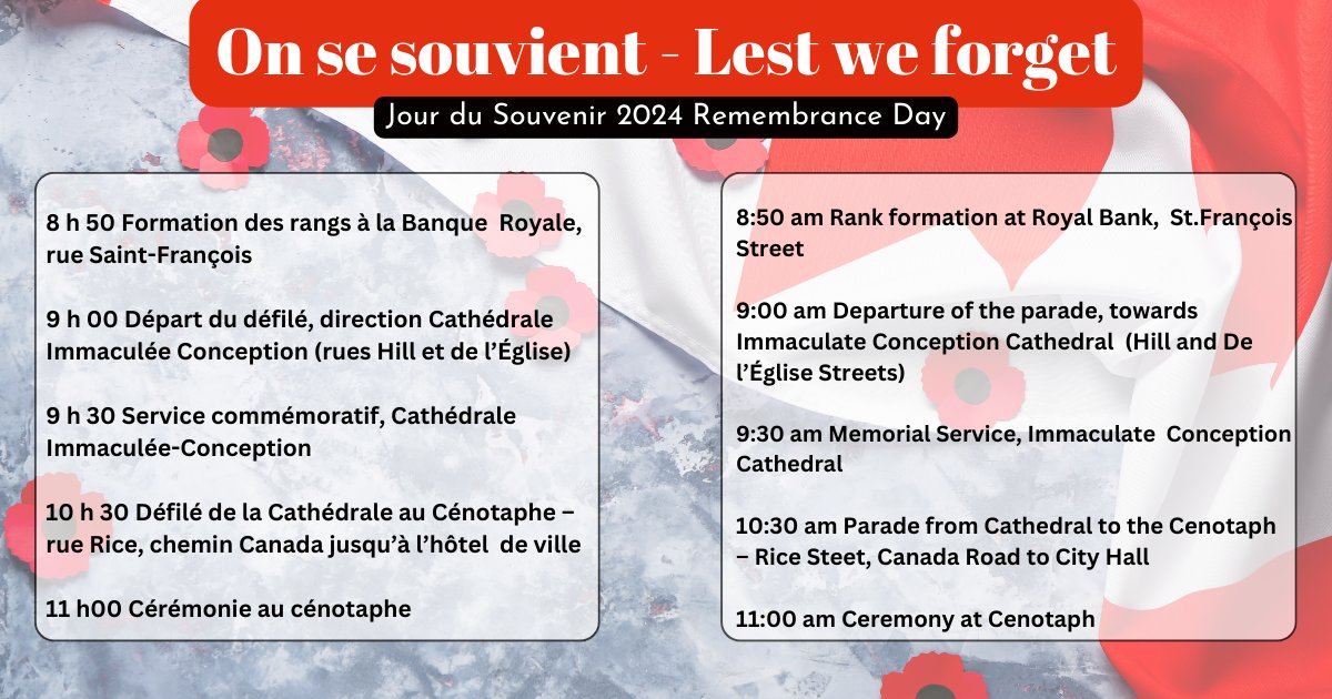 #JourDuSouvenir2024 #Edmundston #RemembranceDay2024