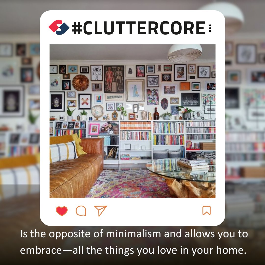 ✨#Cluttercore is trending! In decor, fashion, and packaging, this “organized chaos” embraces nostalgia and personality. Homes filled with eclectic finds, fashion layered in prints, and vibrant, bold packaging are all part of the charm. Let’s celebrate cozy, curated clutter!