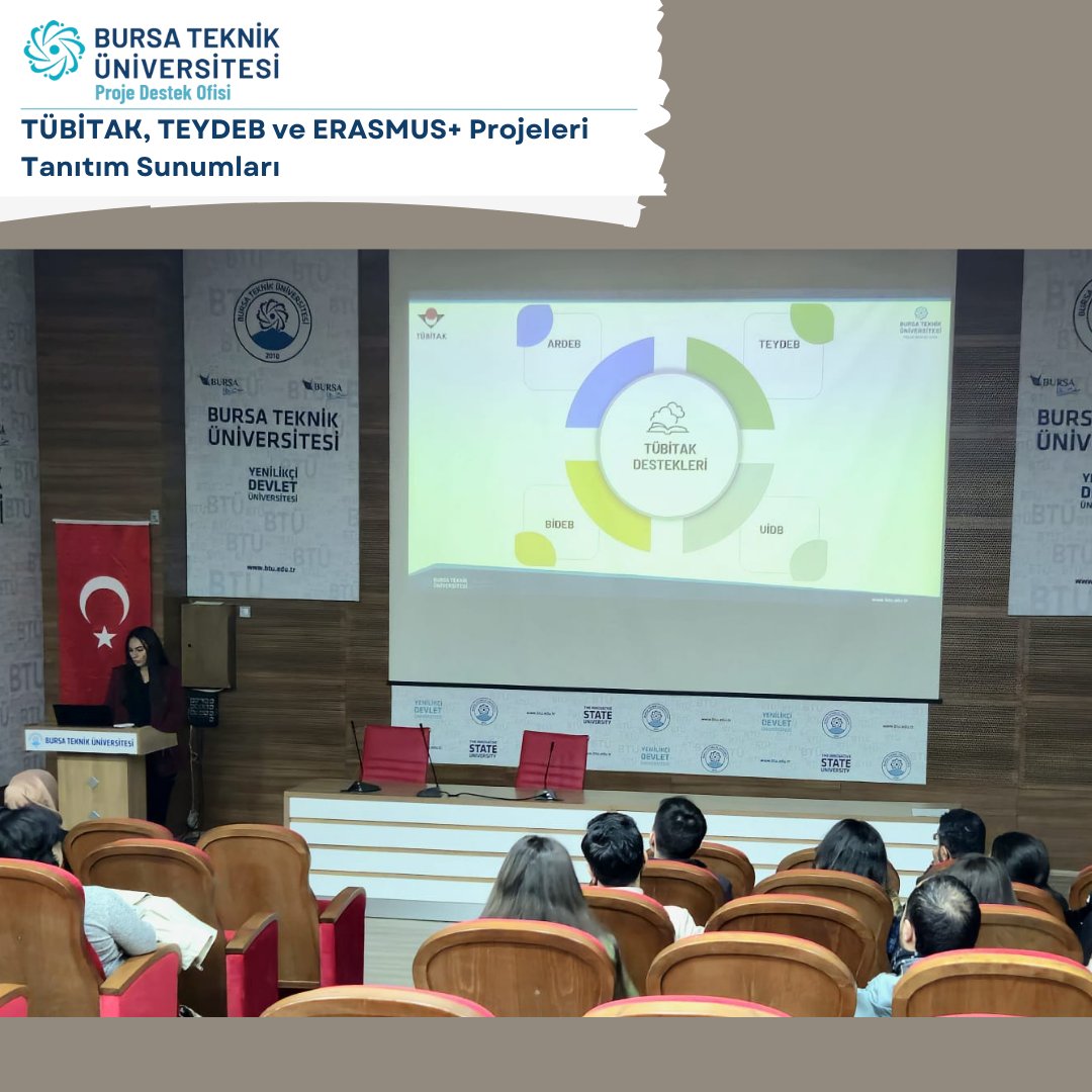 btu_pdo's tweet photo. TÜBİTAK, TEYDEB ve ERASMUS+ projeleri bilgilendirme etkinliğimiz, İnsan ve Toplum Bilimleri Fakültesi akademisyenlerimizin katılımıyla başarılı bir şekilde gerçekleşti.
  
Etkinliğimize katılım sağlayan tüm akademik personel ve öğrencilere projelerinde başarılar dileriz! https://t.co/gx4QIl4h9N