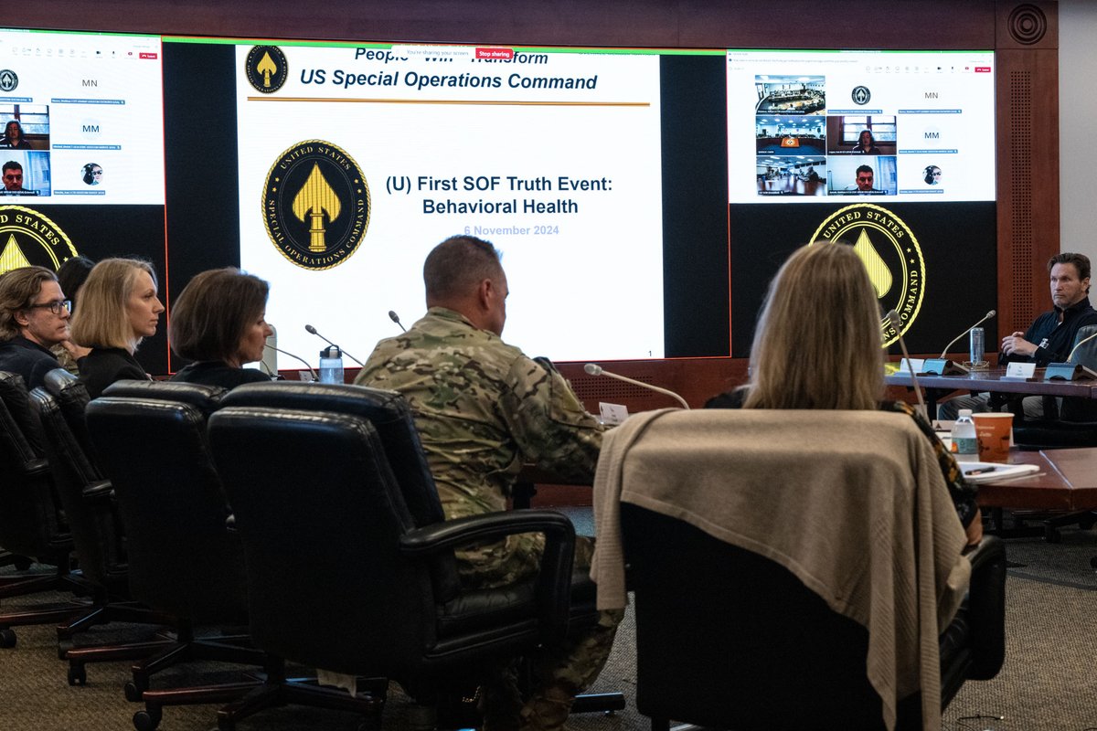 USSOCOM's tweet photo. “At SOCOM, our number one priority is #People,” said USSOCOM Commander Gen. Bryan Fenton.

During the Focus on the 1st SOF Truth for behavioral health, @ASD_SOLIC Christopher Maier gave virtual remarks to the command teams from the global SOF enterprise. #MentalHealthMatters https://t.co/TRUuAAqTzJ