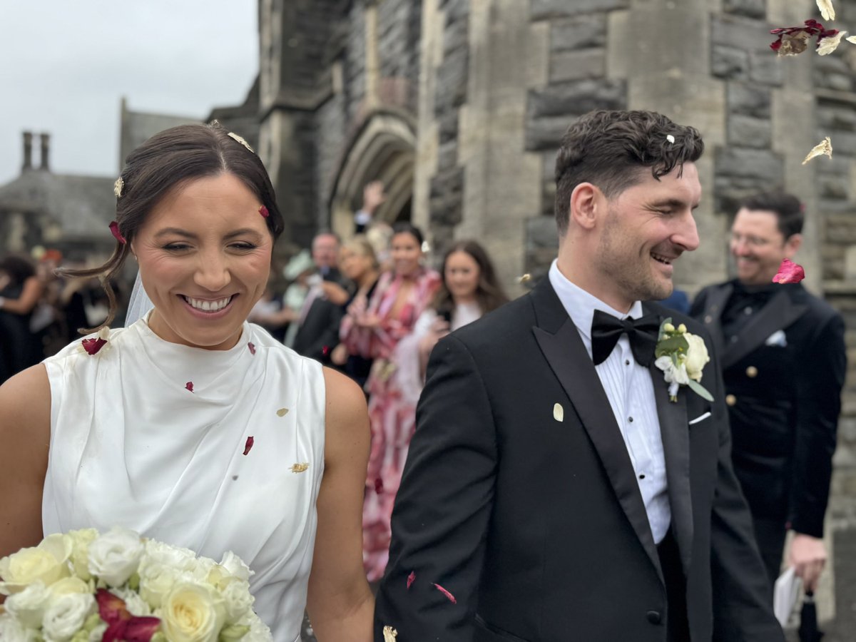 Many congratulations to Luke Newey and Carys Williams, married today — we wish you a long and happy marriage.
