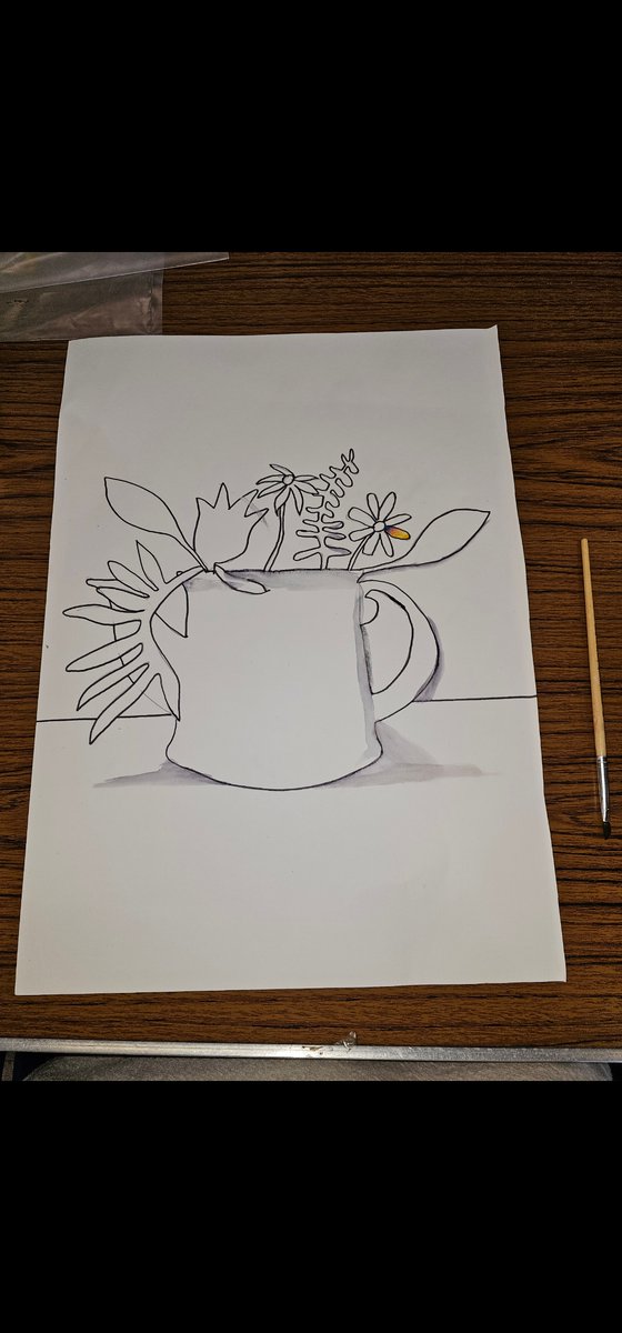 #ADRS OT using  #art as an occupation, linking up with community art group. The facilitator was brilliant taking the fear away from starting a project by creating a 'no fail' / 'high reward' session. #OTWeek24