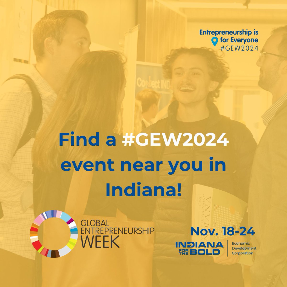 Indiana Economic Development Corp. (@indiana_edc) on Twitter photo Global Entrepreneurship Week is Nov. 18-24!
Check out <a href="/unleashingideas/">Global Entrepreneurship Network</a>' list of #GEW2024 events & find one near you: genglobal.org/gew/events
Indiana scored 98/100 on Forbes' rankings of best places to start a business. This is where entrepreneurs succeed. We're here to help! Global Entrepreneurship Week is Nov. 18-24!
Check out <a href="/unleashingideas/">Global Entrepreneurship Network</a>' list of #GEW2024 events & find one near you: genglobal.org/gew/events
Indiana scored 98/100 on Forbes' rankings of best places to start a business. This is where entrepreneurs succeed. We're here to help!