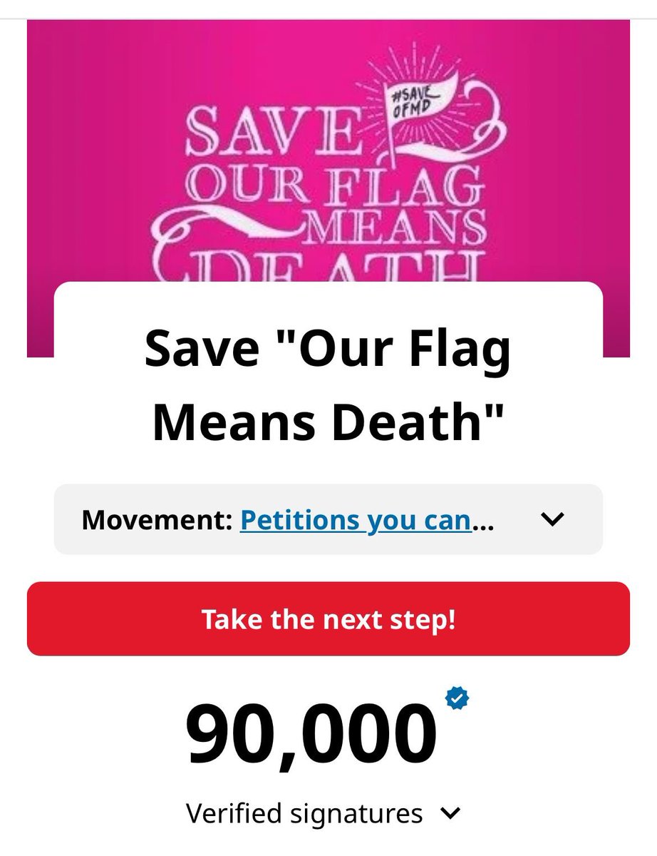 90,000 signatures to save #OurFlagMeansDeath 🥹💕🏴‍☠️

change.org/p/save-our-fla…