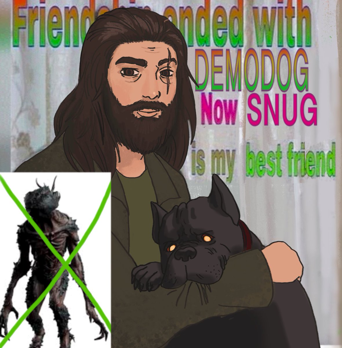 convaliaa's tweet photo. sorry demo there's a REAL dog in town now https://t.co/f7PLSNYfQn
