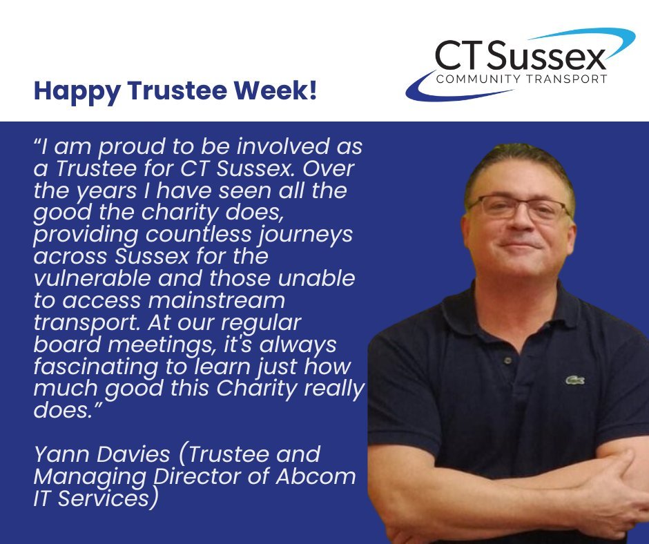 A huge shoutout to all the incredible trustees at Community Transport Sussex! Your dedication, hard work, and unwavering support help us make a real difference every day. Thank you for everything you do to keep our community moving forward! 🙌 #CommunityHeroes #ThankYou