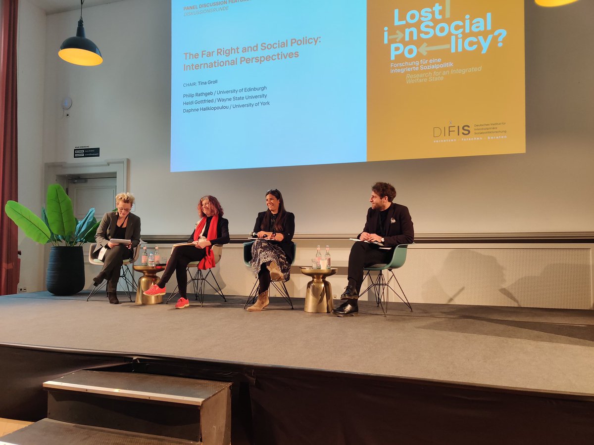 As the last highlight of our #fisforum2024:

The Panel discussion featured by sozialpolitikblog on the topic:
„The Far Right and Social Policy: International Perspectives“ hosted by <a href="/tinagroll/">Tina Groll</a>