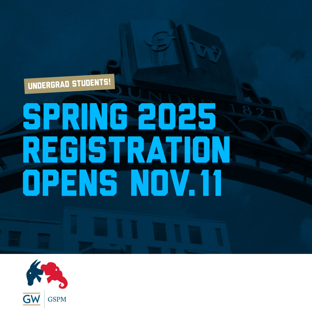 GSPMgwu's tweet image. 📢 Attention Undergrads! Course registration for Spring 🌸 begins Monday (11/11). Here's everything you need to know:
registrar.gwu.edu/fall-spring-sc…

 #undergrad #springsemester #GW #GSPM