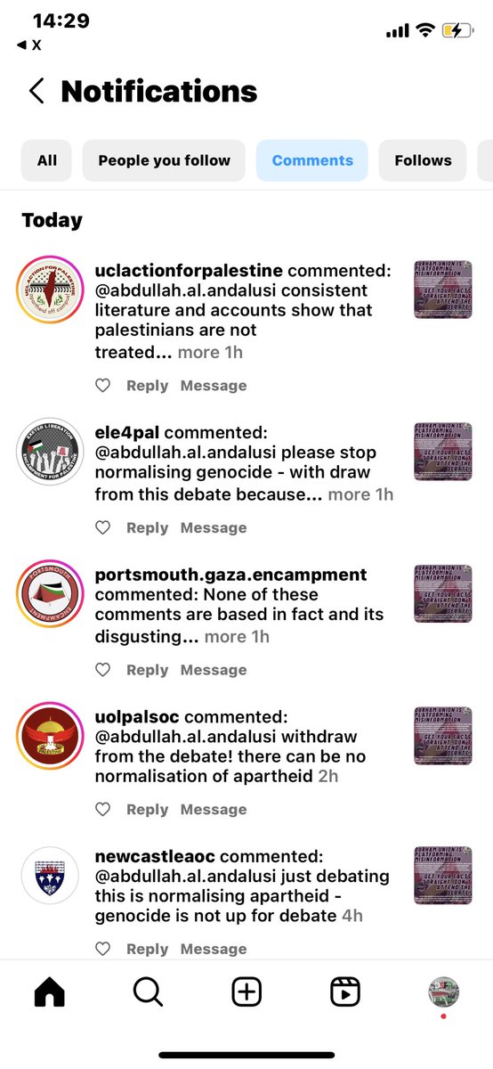 What our mentions are looking like today. Broad condemnation and requests from encampments across the country asking <a href="/AbdullaAndalusi/">Abdullah al Andalusi</a>/<a href="/AA_andalusi/">Abdullah al Andalusi (2nd account)</a> to withdraw. There is still time to do the right thing.