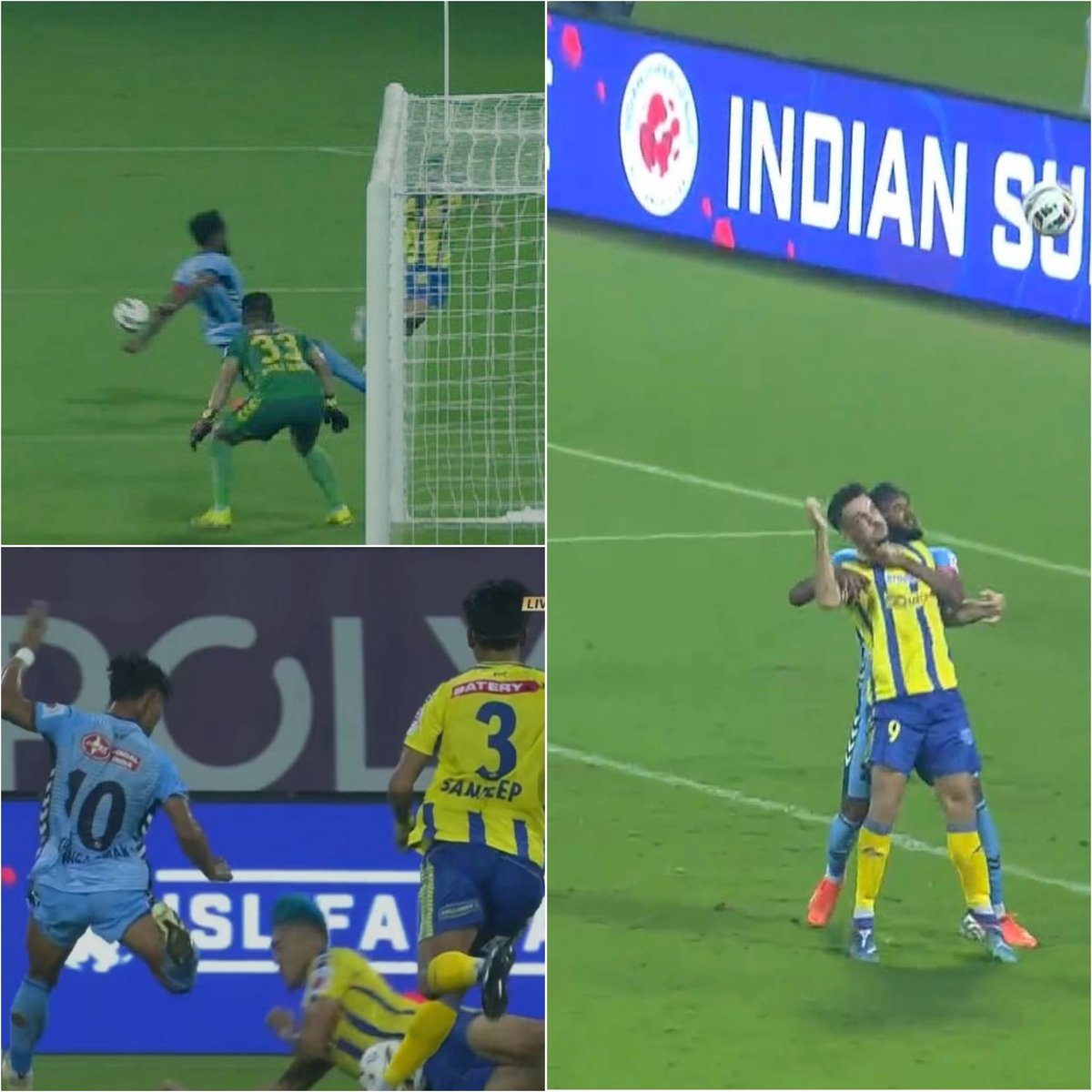 kollamboyi's tweet image. Yesterday Kerala Blasters was playing an average game but the ref keeps them down 
Poor referring #KBFCHFC