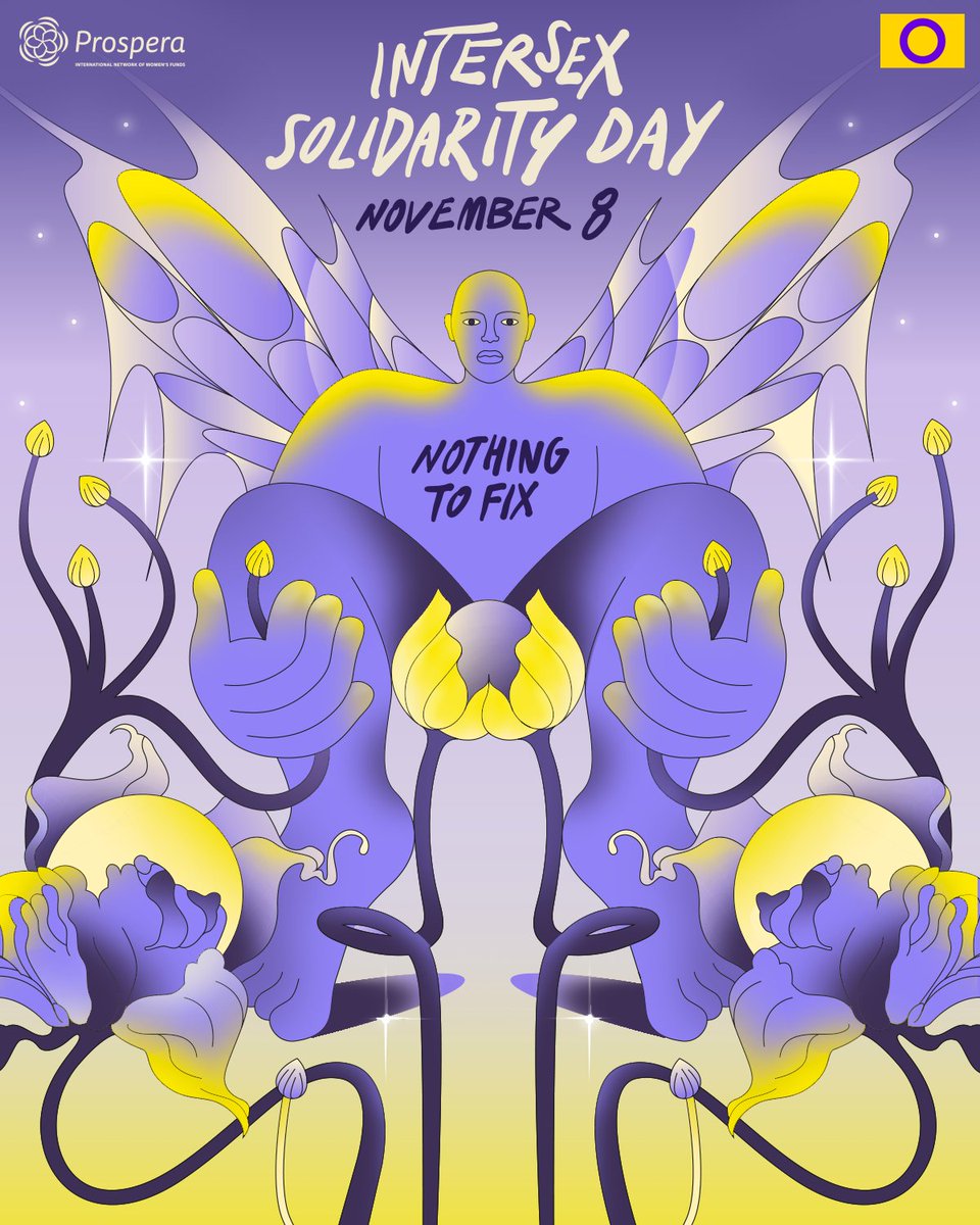 🟡Today and every day, we celebrate and honor intersex movements and support their work advancing inclusion, dignity, and awareness of essential issues like bodily autonomy and respect for body diversity.

#IntersexSolidarityDay2024