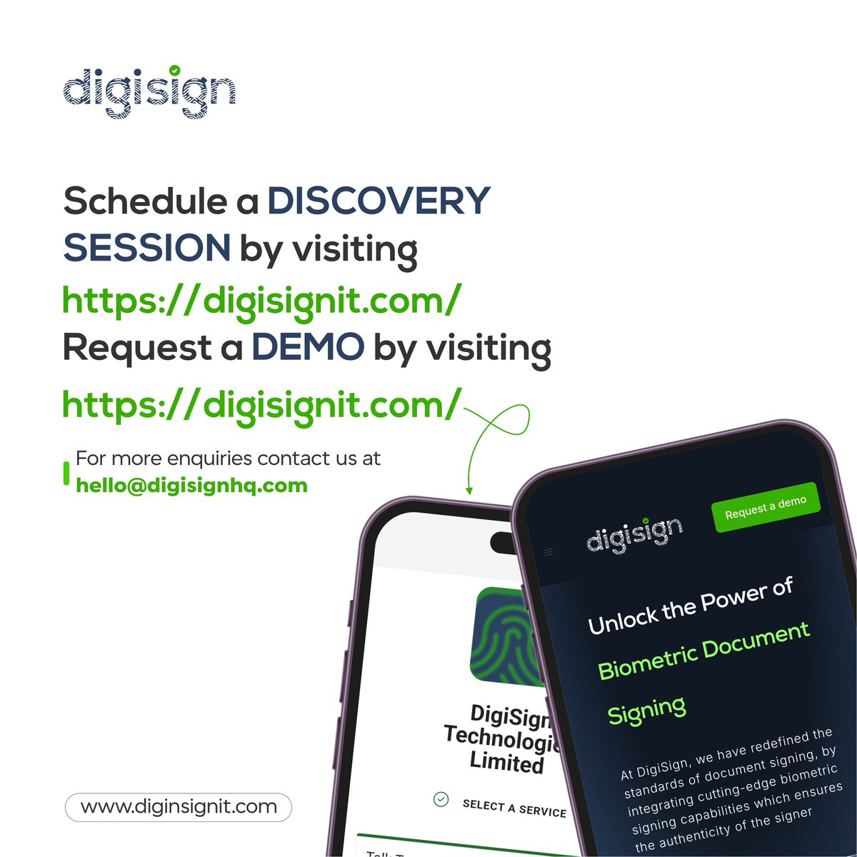 DigisignHQ's tweet image. Ready to upgrade your document security with biometric signatures? Learn more about DigiSign today!
 
#digisign #securesigning #biometricsigning