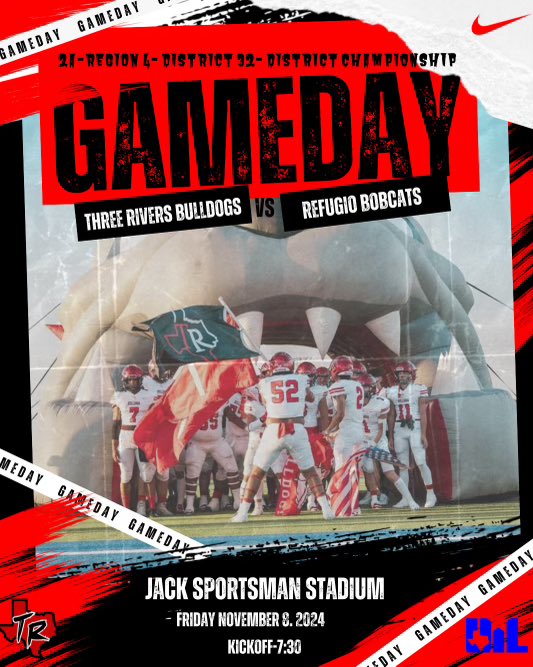 CoachOCGarcia's tweet photo. Last week of the regular season Loading…
Boys head to Refugio for a shot to win a District Championship.
Blessed beyond measure. Let’s go Bulldogs!
#LFG #RedAndWhiteAttack #LetsGoFast https://t.co/8yrD3gTax9