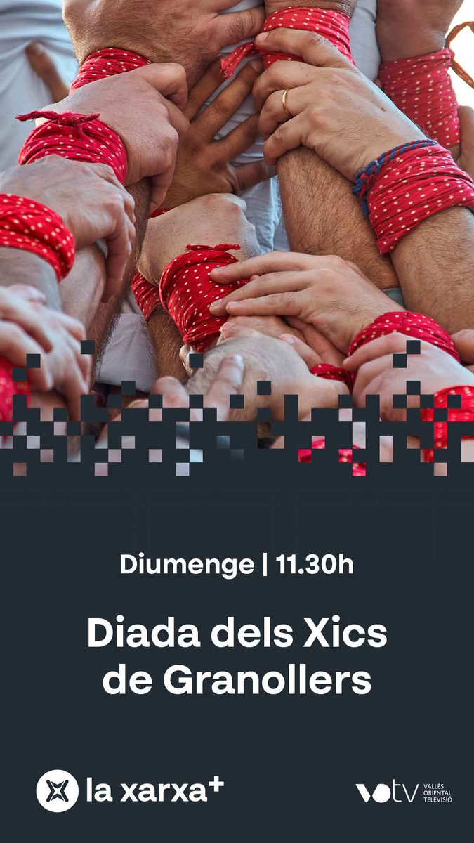 ⏫ Aquest diumenge (11.30h), la Diada dels <a href="/XicsGranollers/">Xics de Granollers</a>, en directe a laxarxames.cat amb <a href="/VOrientalTv/">VOTV</a> 🤝 
✔️ <a href="/Minyons/">Minyons de Terrassa</a> 
✔️ <a href="/CastellerMollet/">Castellers de Mollet</a>

#Castells #CastellsEnXarxa <a href="/laxarxames/">La Xarxa+</a>