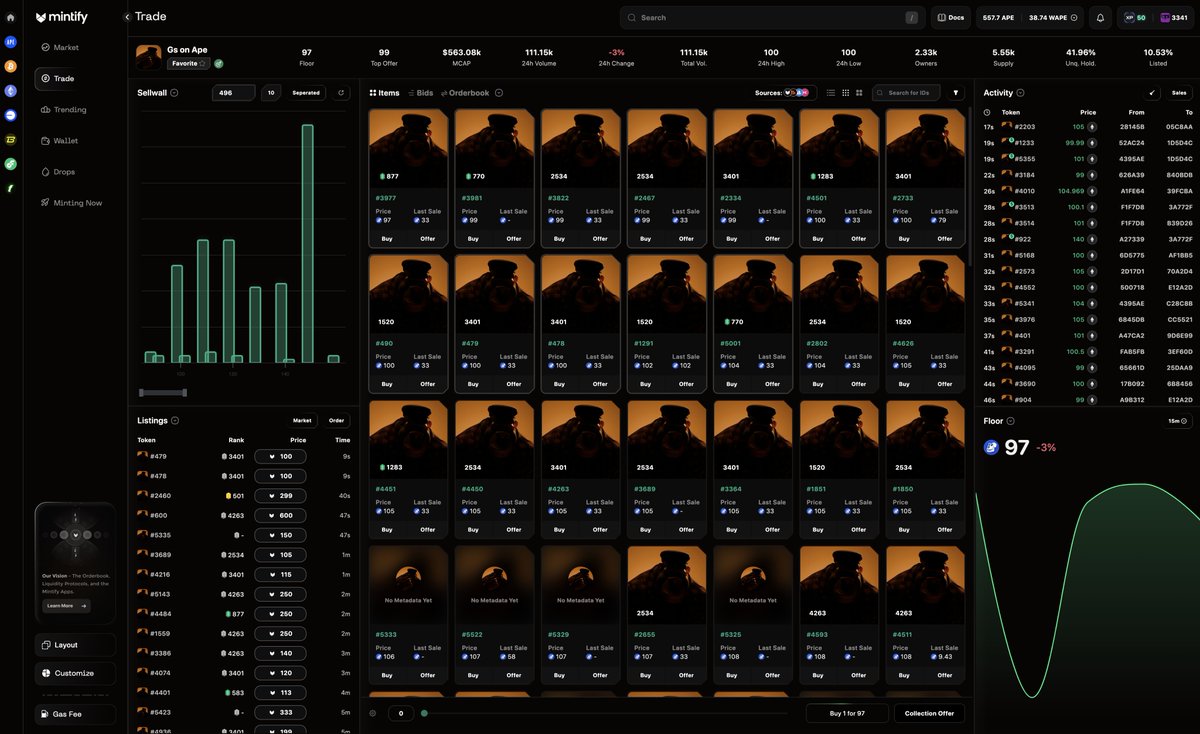 🍌 Trade Gs On Ape On Mintify With 0% Fees

Buy, bid, list, and collect <a href="/GeezOnApe/">GeezOnApe</a> and earn XP on the fastest ApeChain Orderbook.