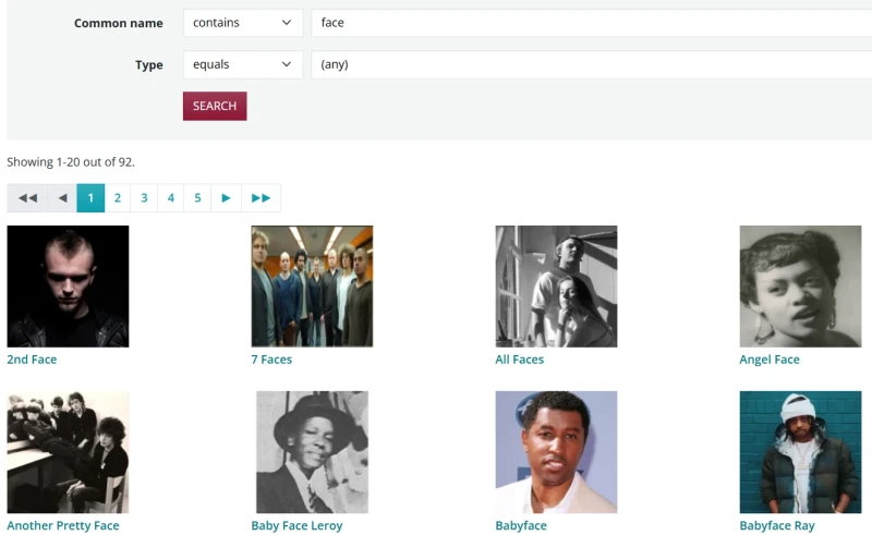 SHSongs's tweet photo. 🆕 Grid view when using Detailed Search for Artists 🆕 https://t.co/I8PR7g7pH5