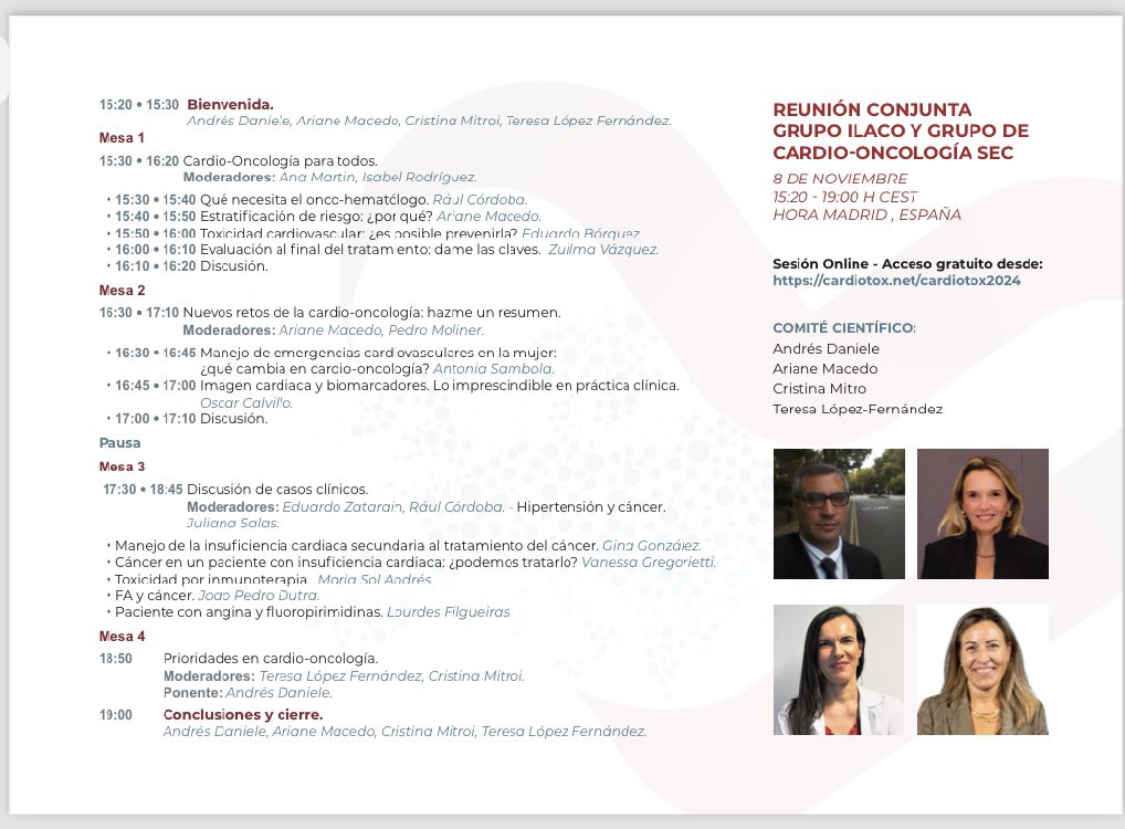 Pedro Moliner (@petermoliner) on Twitter photo #Cardiotox24 has finished, but CardioOncology continues…
<a href="/iLACOorg/">iLACO</a> symposium‼️
<a href="/cardiooncoSEC/">CardioOncologia SEC</a> <a href="/ICOSociety/">International Cardio-Oncology Society</a> #JACCCardioOncology <a href="/TeresaLpezFdez1/">Teresa López Fdez</a> <a href="/daniele_andres/">Andres Daniele</a> <a href="/Cristina_Mitroi/">cristina mitroi</a> <a href="/md_arianemacedo/">Ariane V. Scarlatelli Macedo</a> #Cardiotox24 has finished, but CardioOncology continues…
<a href="/iLACOorg/">iLACO</a> symposium‼️
<a href="/cardiooncoSEC/">CardioOncologia SEC</a> <a href="/ICOSociety/">International Cardio-Oncology Society</a> #JACCCardioOncology <a href="/TeresaLpezFdez1/">Teresa López Fdez</a> <a href="/daniele_andres/">Andres Daniele</a> <a href="/Cristina_Mitroi/">cristina mitroi</a> <a href="/md_arianemacedo/">Ariane V. Scarlatelli Macedo</a>
