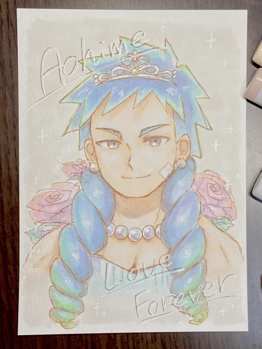 リクエストがなかったので、いただいたコッピックでとりあえず青姫を描きました。自分は今何をしてるんだと言う気持ちにはなりました。