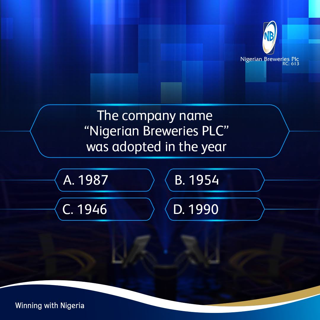 NBPLC's tweet photo. The journey has been a long one coming.
Share your answer in the comment section and we’d know the real Nigerian Breweries lovers.
#NBAnniversary
#NBAt78
#LegacyInEverySip
#WeAreNigerianBreweriesPlc
#BrewABetterWorld https://t.co/u5tSWKIorF