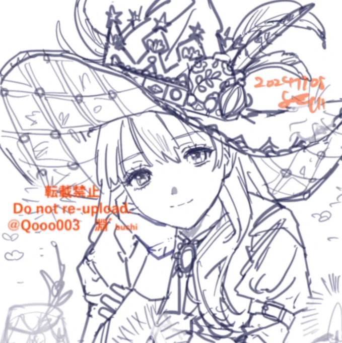 展示の告知絵を描いている(お知らせが遅くなっててすみません…) 