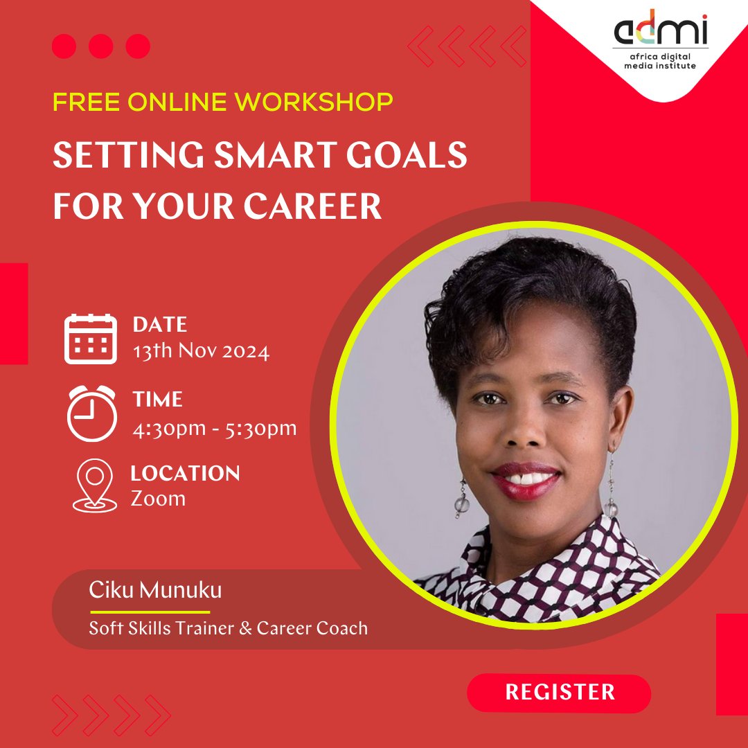 🎯 Ready to take your career to the next level? Join us for our upcoming webinar, Setting SMART Goals for Your Career, and learn how to set clear, actionable goals that drive real success.

Start building a future with purpose and precision: ow.ly/U7sJ50U2Y9c 

#ADMI